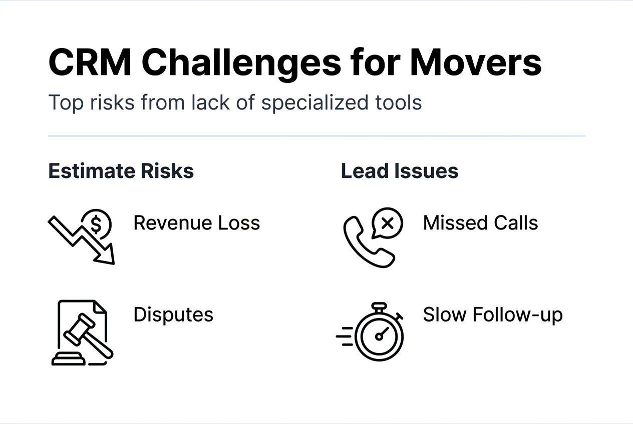 Infographic showing CRM risks for movers